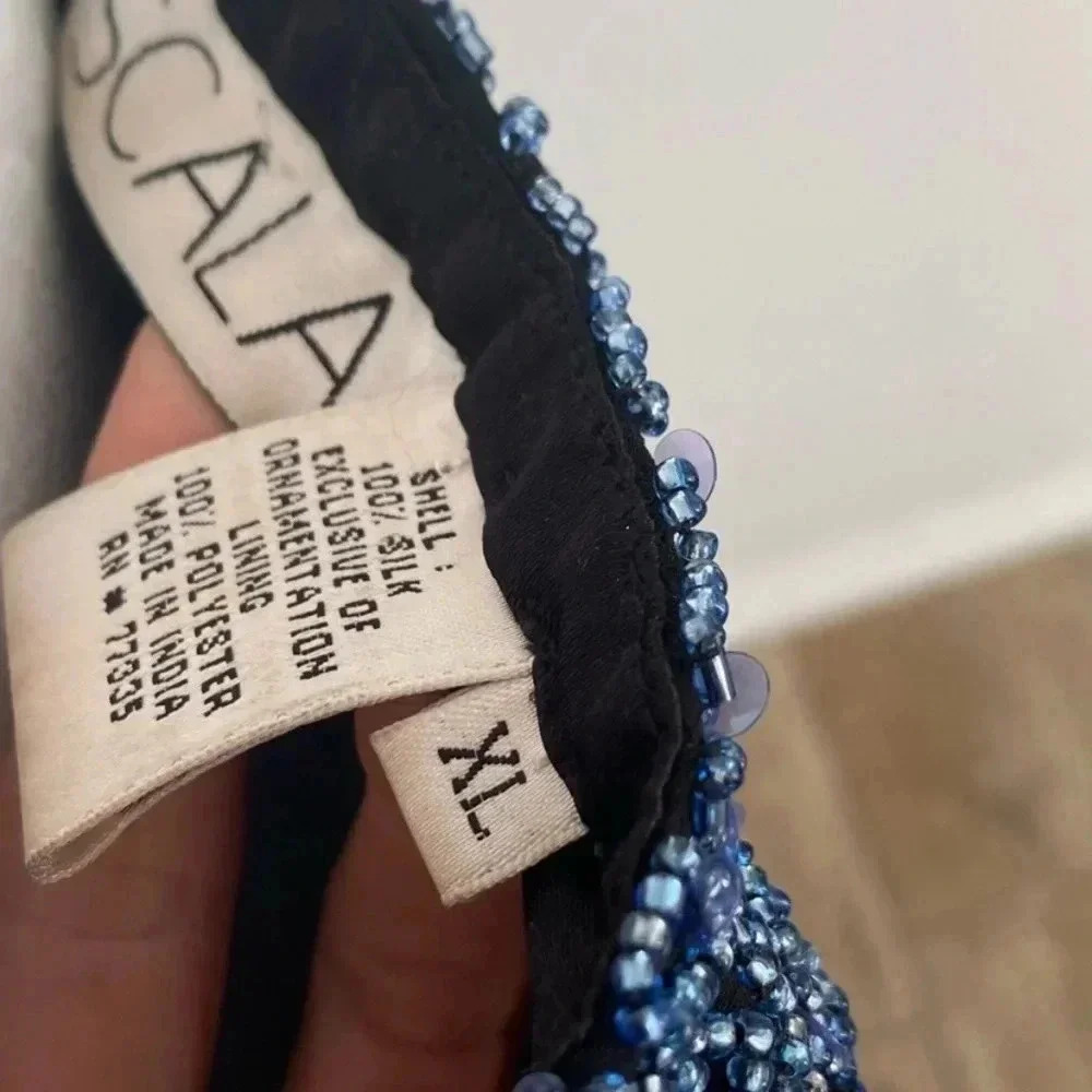 Scala Vintage Beaded Assymetrical Y2k Evening Dre… - image 8